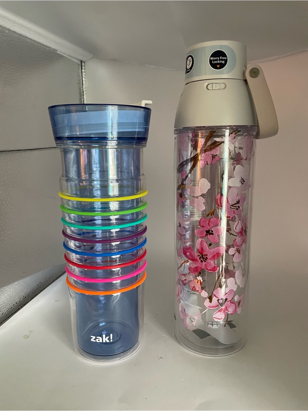 Tervis Water Bottle - Japanese cherry Blossom new & ZAK Rainbow colors